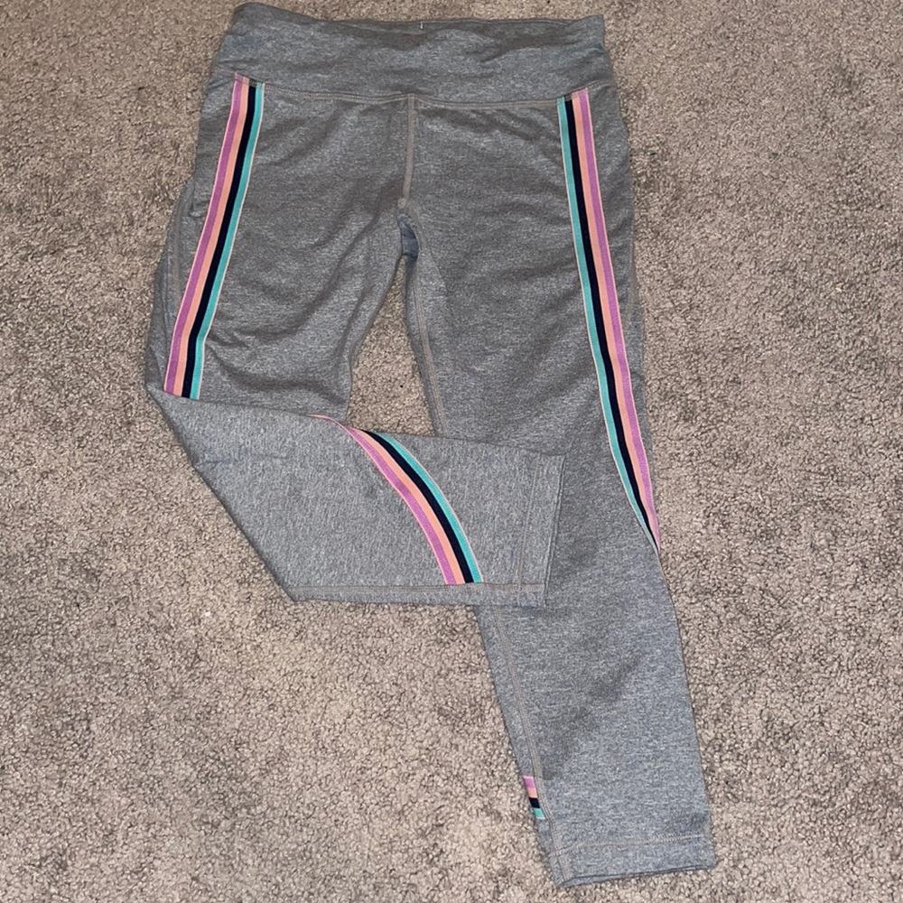 🎉 (2 for $15) Athleta Girl large 12 leggings cropped pants grey